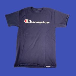 🌟 Navy Champion Logo Athletic Casual Top